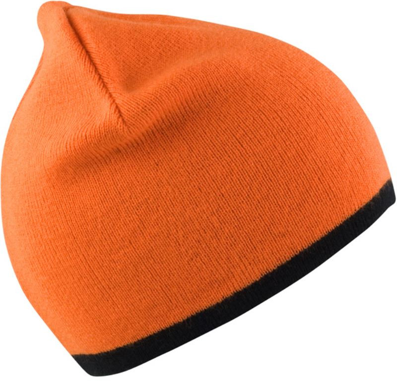 Result Headwear RC 046X Oboustranná pletená čepice 28.046X bright orange/black