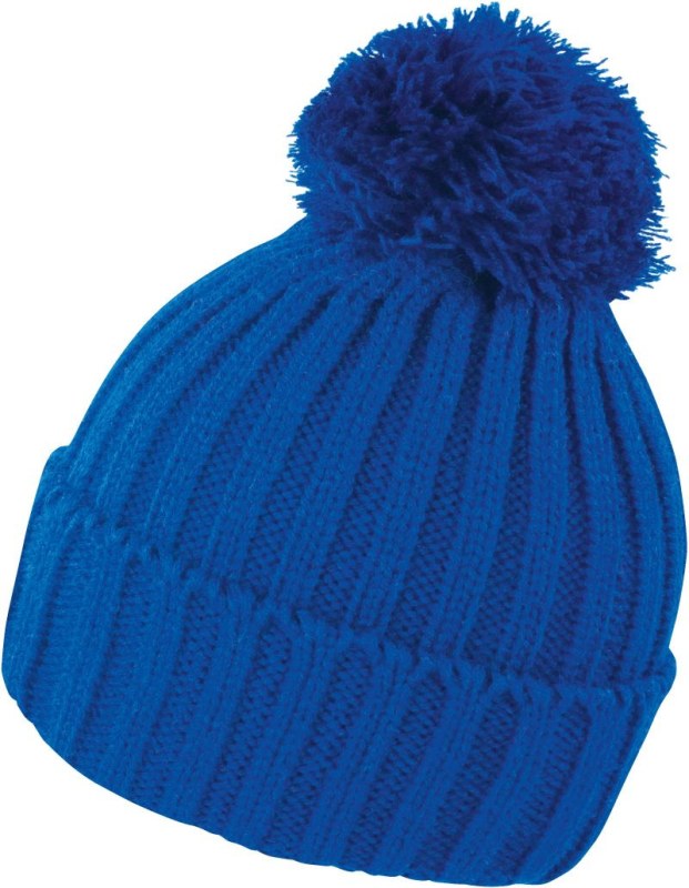 Result Headwear R 369X Pletená čepice s bambulí 28.369X royal