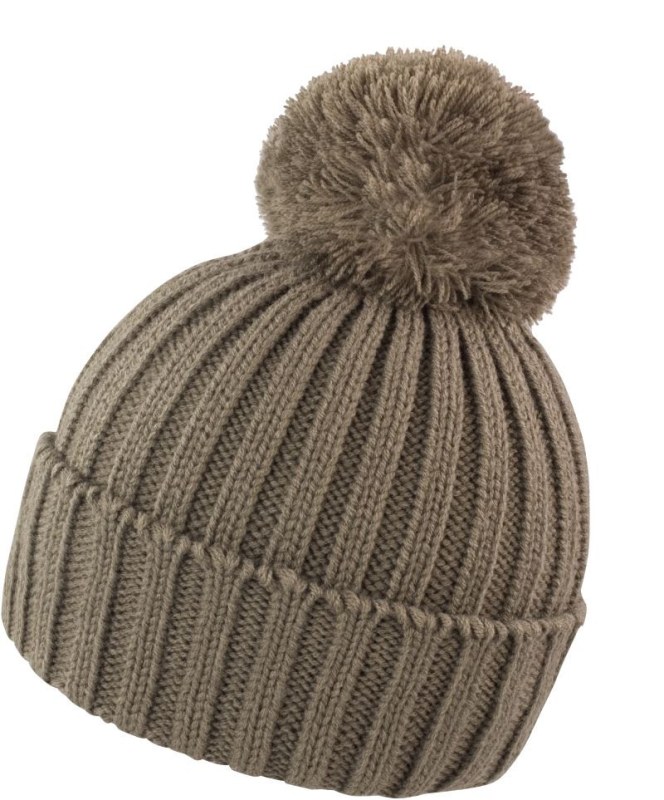 Result Headwear R 369X Pletená čepice s&nbsp;bambulí 28.369X fennel - Dámské oblečení doplňky klobouky a&nbsp;kšiltovky