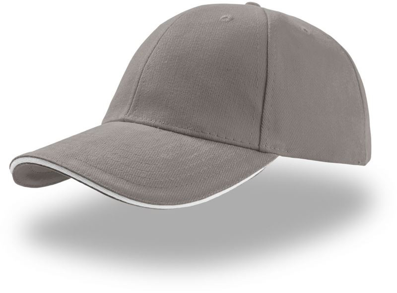 Atlantis Headwear Liberty Sandwich 6 panelová kšiltovka "Liberty Sandwich" 33.0005 grey/white