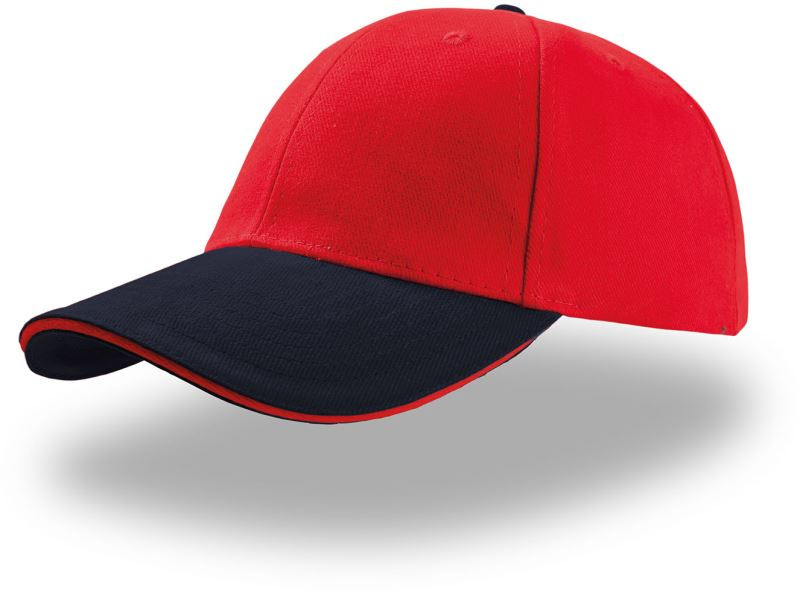 Atlantis Headwear Liberty Sandwich 6 panelová kšiltovka "Liberty Sandwich" 33.0005 red/navy/red