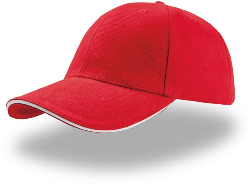 Atlantis Headwear Liberty Sandwich 6 panelová kšiltovka "Liberty Sandwich" 33.0005 red/white
