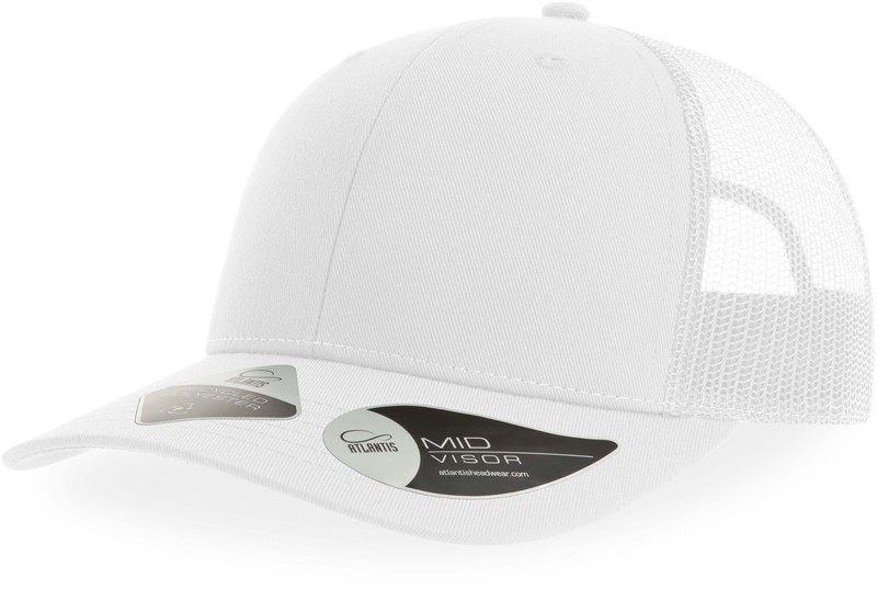 Atlantis Headwear Bryce 6 panelová Trucker kšiltovka 33.0102 white/white
