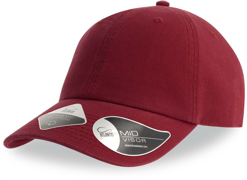 Atlantis Headwear Fraser 6 panelová kšiltovka 33.0104 cardinal red - Dámské oblečení doplňky klobouky a&nbsp;kšiltovky