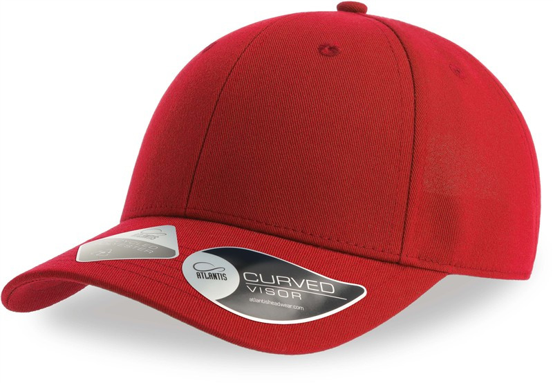 Atlantis Headwear Joshua 6 panelová baseballová kšiltovka 33.0109 red