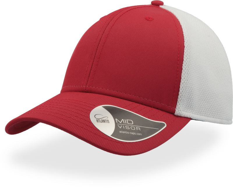 Atlantis Headwear Campus 6 panelová Trucker kšiltovka "Campus" 33.0141 red/white