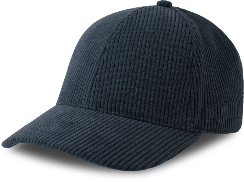 Atlantis Headwear Cordy-S 6 panelová manšestrová kšiltovka 33.0226 navy - Dámské oblečení doplňky klobouky a&nbsp;kšiltovky