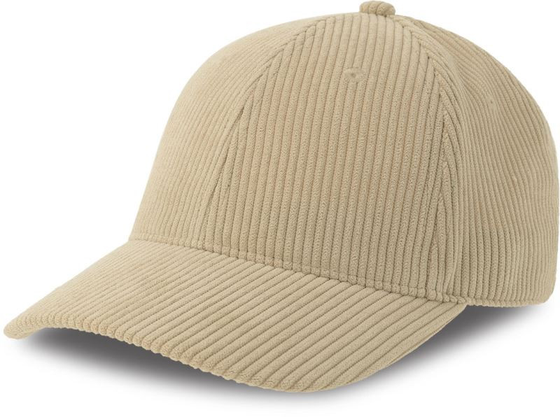 Atlantis Headwear Cordy-S 6 panelová manšestrová kšiltovka 33.0226 stone - Dámské oblečení doplňky klobouky a&nbsp;kšiltovky