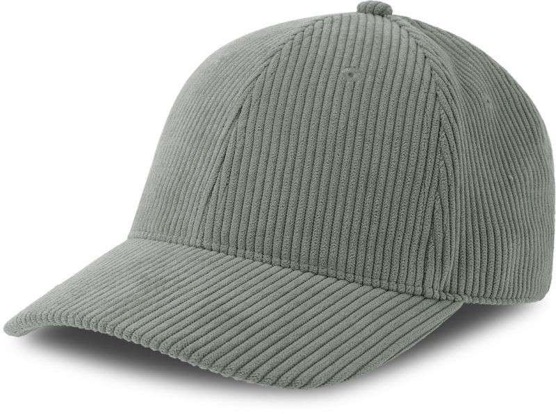 Atlantis Headwear Cordy-S 6 panelová manšestrová kšiltovka 33.0226 grey - Dámské oblečení doplňky klobouky a&nbsp;kšiltovky