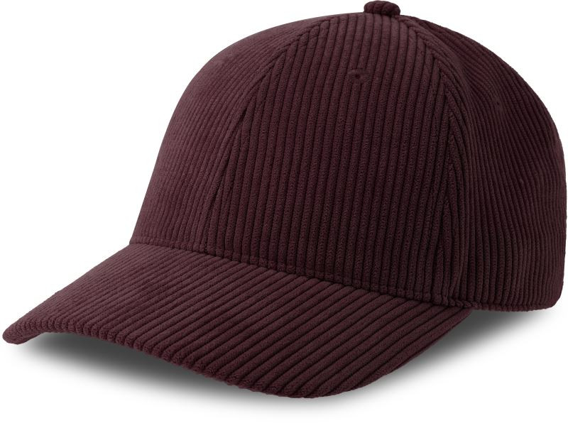 Atlantis Headwear Cordy-S 6 panelová manšestrová kšiltovka 33.0226 burgundy - Dámské oblečení doplňky klobouky a&nbsp;kšiltovky
