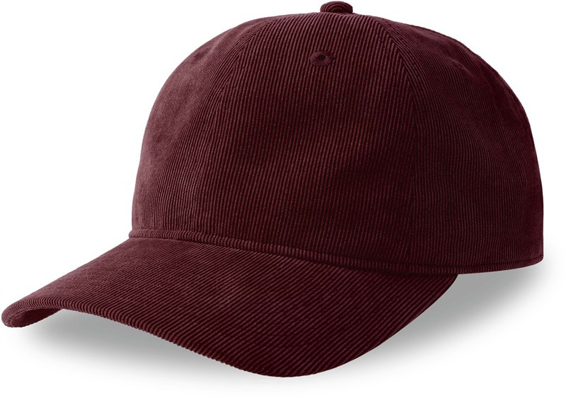 Atlantis Headwear Creep-S 6 panelová manšestrová kšiltovka 33.0227 burgundy