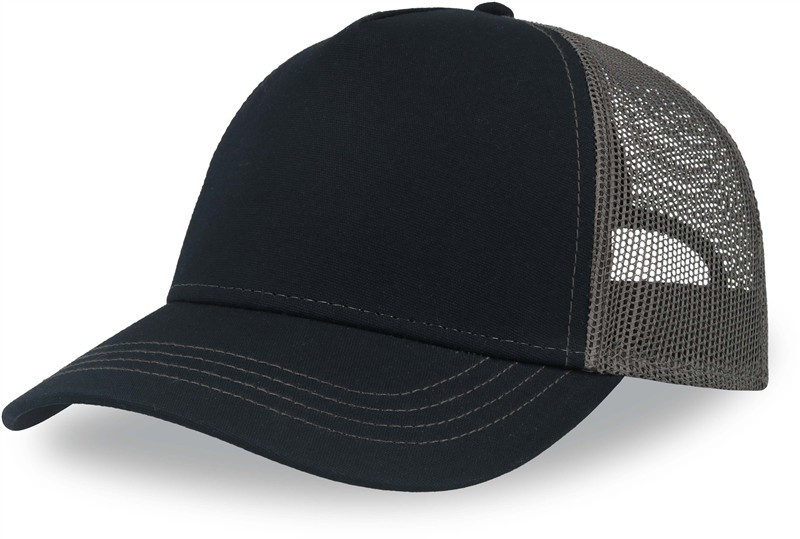 Atlantis Headwear Rapper Canvas-S 5 panelová Trucker kšiltovka 33.0234 navy/dark grey