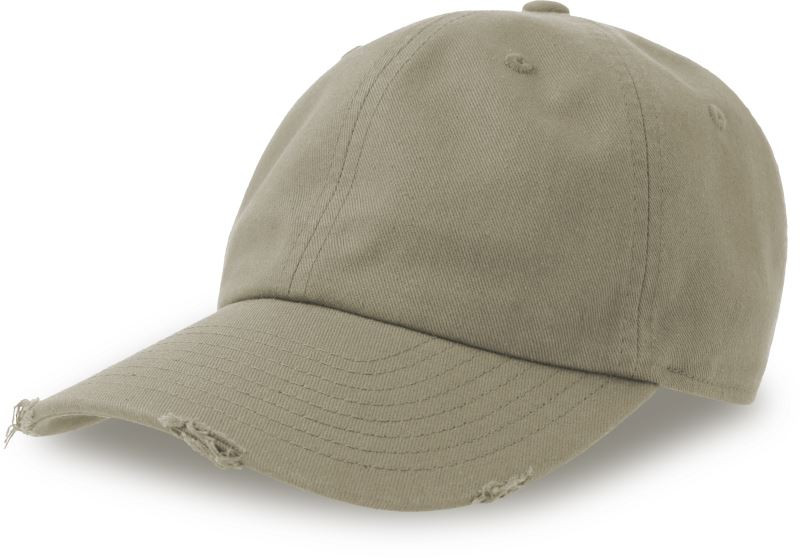 Atlantis Headwear Dad Hat Destroyed-S 6 panelová baseballová kšiltovka 33.0243 grey