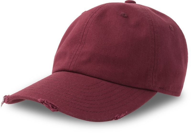 Atlantis Headwear Dad Hat Destroyed-S 6 panelová baseballová kšiltovka 33.0243 cardinal