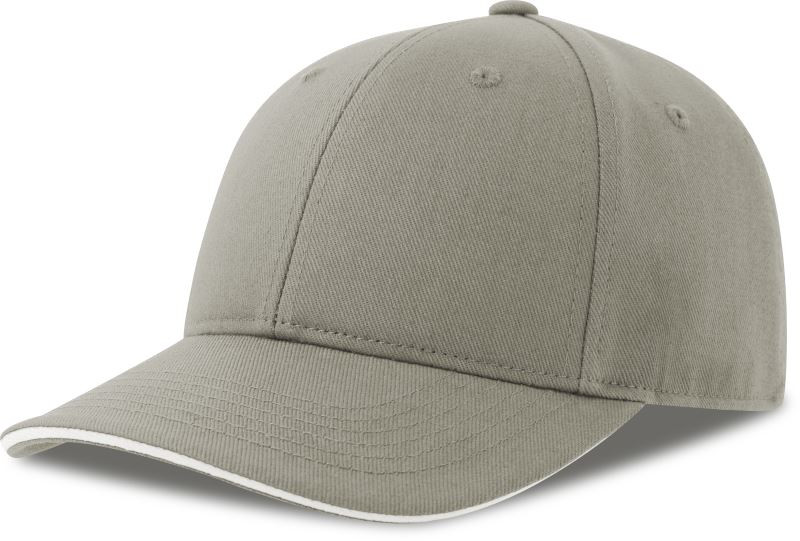 Atlantis Headwear Liberty Sandwich-S 6 panelová baseballová kšiltovka 33.0251 grey/white - Dámské oblečení doplňky klobouky a&nbsp;kšiltovky
