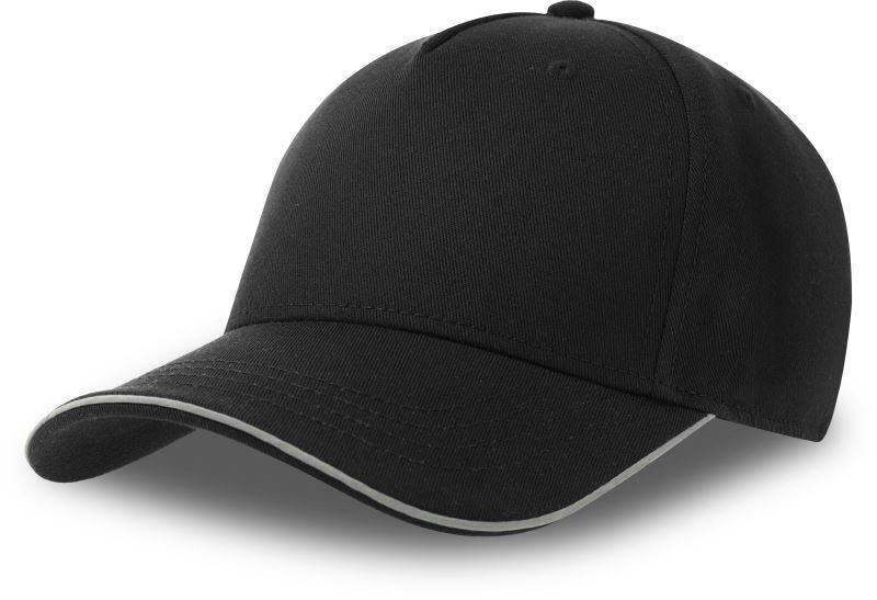 Atlantis Headwear Reflect-S 5 panelová baseballová kšiltovka 33.0254 black