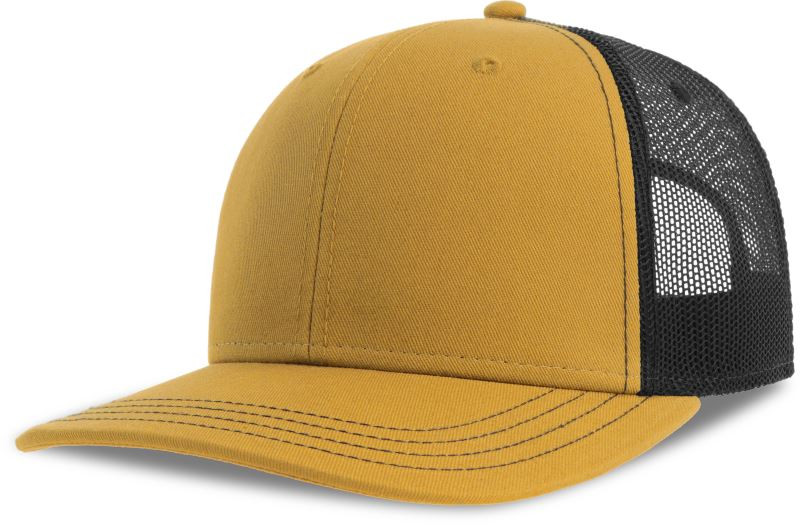 Atlantis Headwear Sonic-S 6 panelová Trucker kšiltovka 33.0259 mustard/black - Dámské oblečení doplňky klobouky a&nbsp;kšiltovky