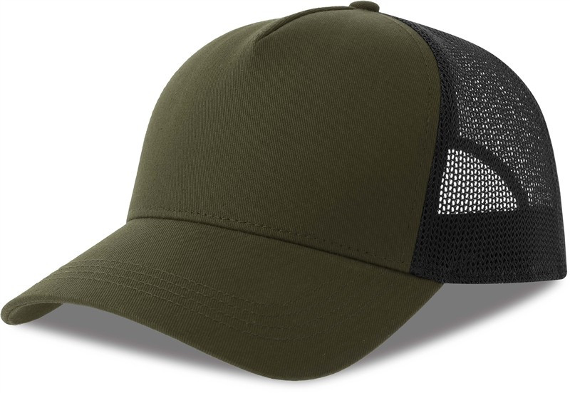 Atlantis Headwear Rapper Cotton-S 5 panelová Trucker kšiltovka 33.0260 olive/black
