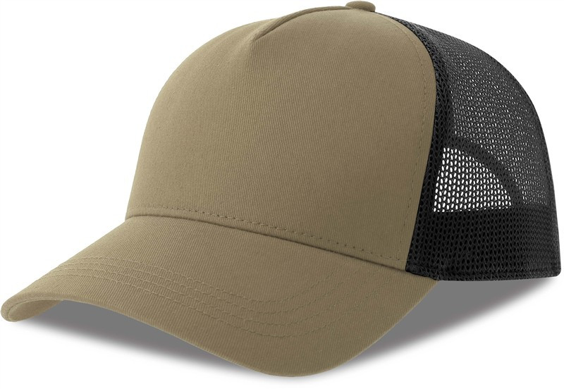 Atlantis Headwear Rapper Cotton-S 5 panelová Trucker kšiltovka 33.0260 khaki/black