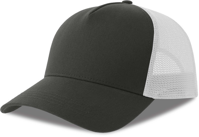 Atlantis Headwear Rapper Cotton-S 5 panelová Trucker kšiltovka 33.0260 dark grey/white