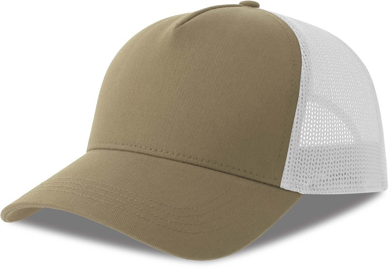 Atlantis Headwear Rapper Cotton-S 5 panelová Trucker kšiltovka 33.0260 khaki/white