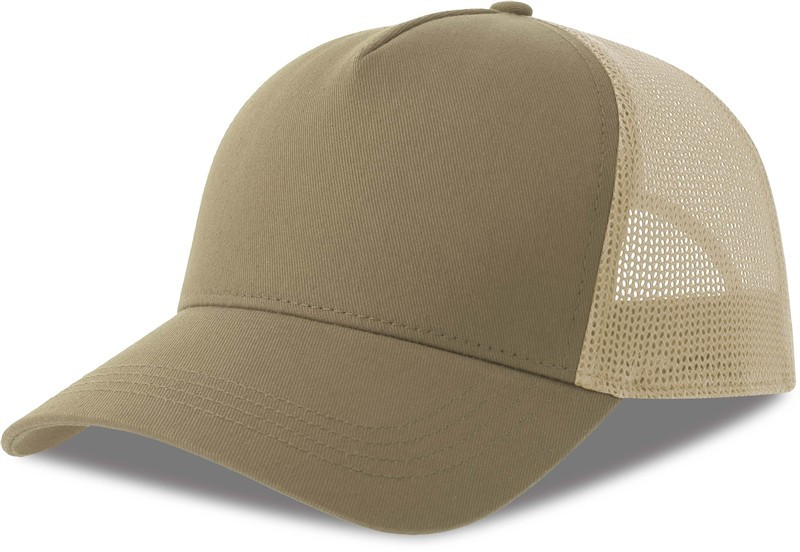 Atlantis Headwear Rapper Cotton-S 5 panelová Trucker kšiltovka 33.0260 khaki/stone