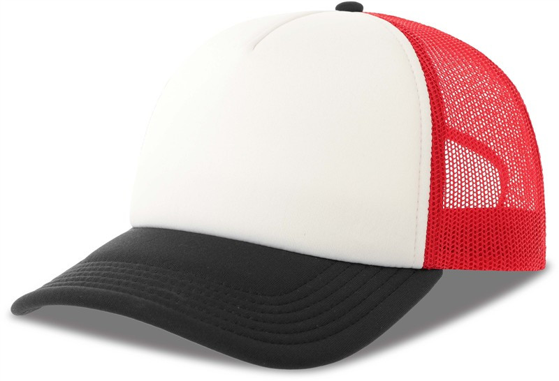 Atlantis Headwear Rapper-S 5 panelová Trucker kšiltovka 33.0262 white/red/black