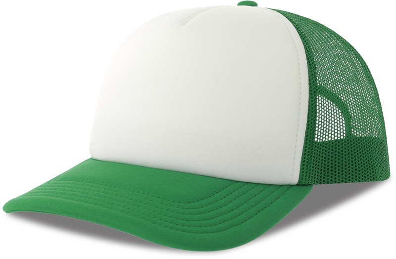 Atlantis Headwear Rapper-S 5 panelová Trucker kšiltovka 33.0262 white/green