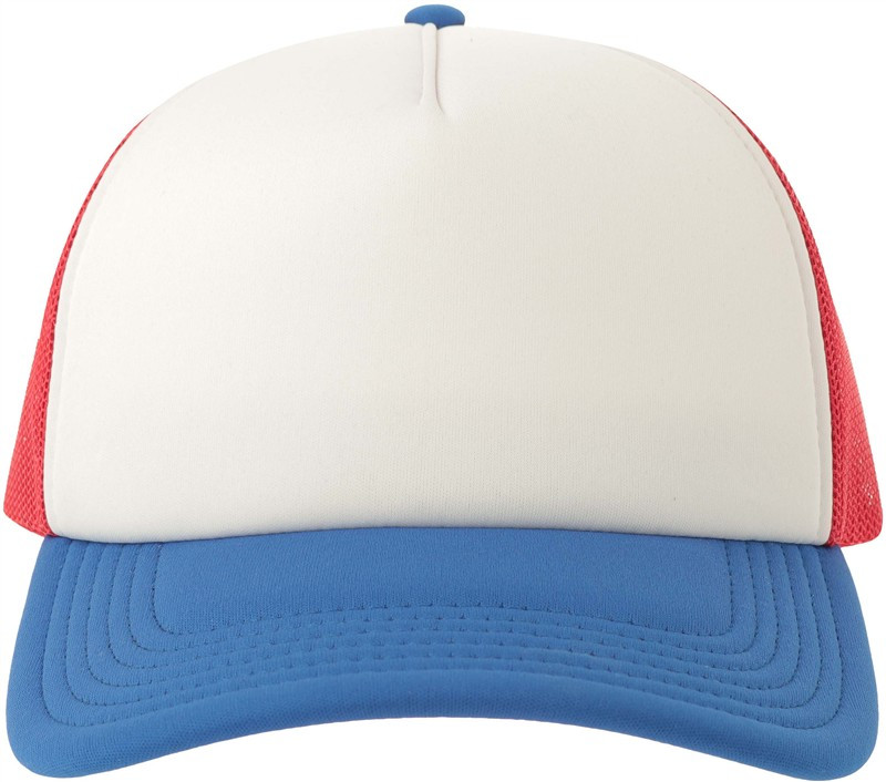 Atlantis Headwear Rapper-S 5 panelová Trucker kšiltovka 33.0262 white/red/royal