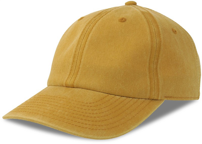 Atlantis Headwear Digg-S 6 panelová vintage kšiltovka 33.0265 mustard