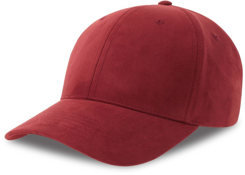 Atlantis Headwear Fam-S 6 Panelová čepice semišového vzhledu 33.0271 cardinal - Dámské oblečení doplňky klobouky a&nbsp;kšiltovky