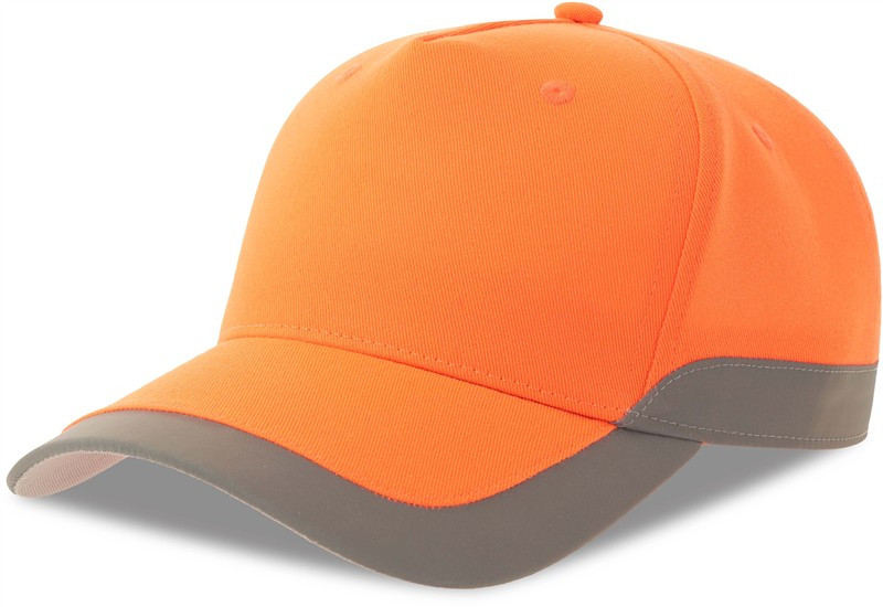 Atlantis Headwear Helpy-S 5 panelová bezpečnostní kšiltovka 33.0280 orange fluo