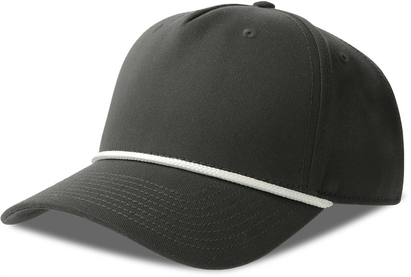 Atlantis Headwear Paka 5 panelová baseballová kšiltovka 33.0298 dark grey/white