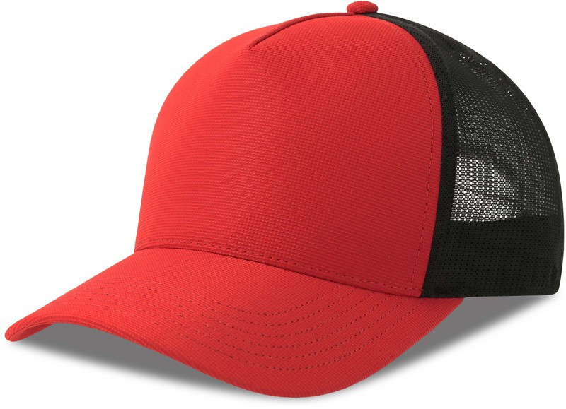 Atlantis Headwear Dempo 5 panelová Trucker kšiltovka 33.0302 red/black - Dámské oblečení doplňky klobouky a&nbsp;kšiltovky