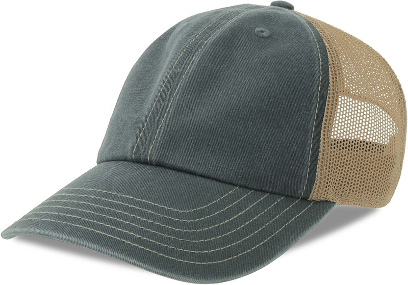 Atlantis Headwear Teon 6 panelová kšiltovka Vintage Trucker 33.0303 navy/khaki