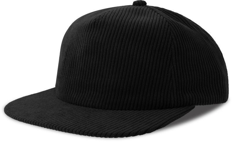 Atlantis Headwear Severny 5 panelová manšestrová kšiltovka 33.0307 black