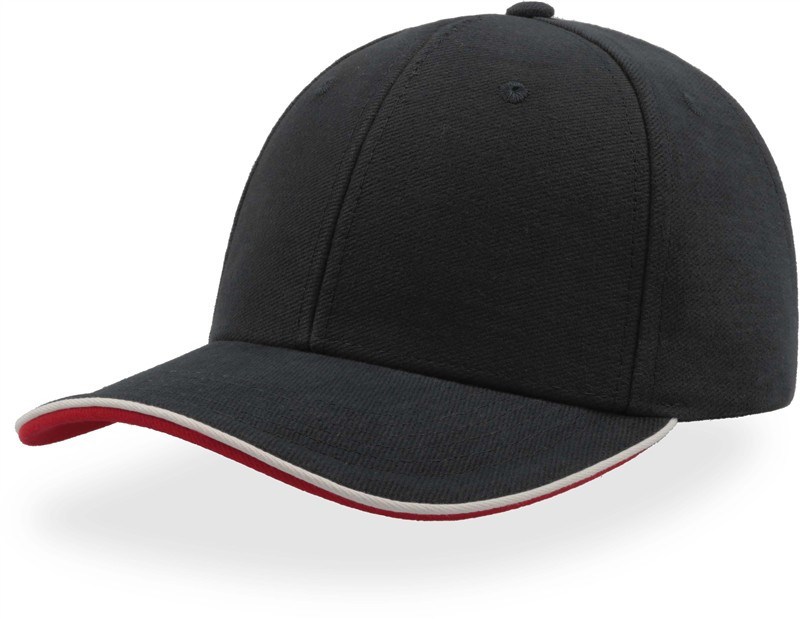Atlantis Headwear Pilot Piping Sandwich 6 panelová broušená sandwich kšiltovka 33.0502 navy/white