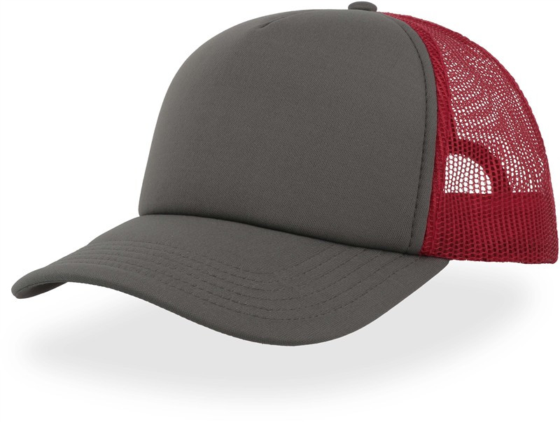 Atlantis Headwear Rapper 5 panelová síťovaná kšiltovka 33.2070 grey/red