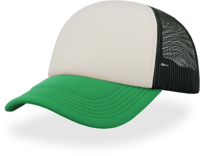 Atlantis Headwear Rapper 5 panelová síťovaná kšiltovka 33.2070 white/green