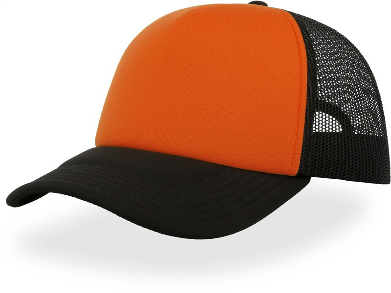 Atlantis Headwear Rapper 5 panelová síťovaná kšiltovka 33.2070 orange/black