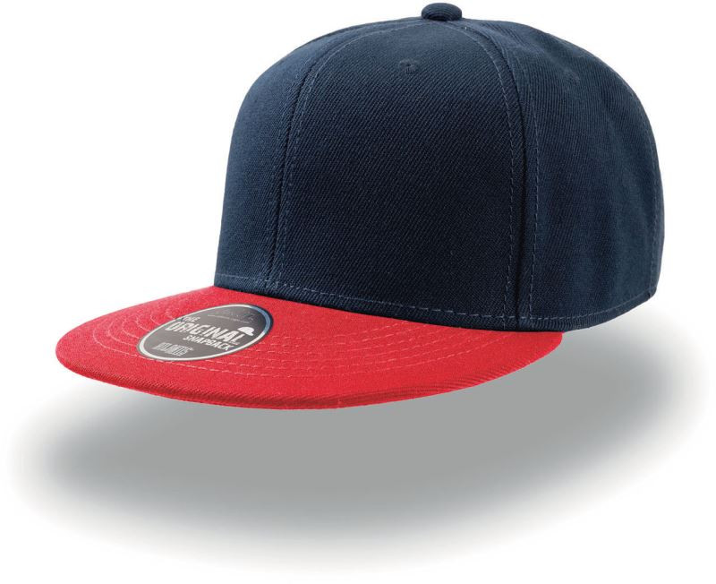 Atlantis Headwear Snap Back 6 panelová kšiltovka "Snap Back" 33.2080 navy/red - Dámské oblečení doplňky klobouky a&nbsp;kšiltovky