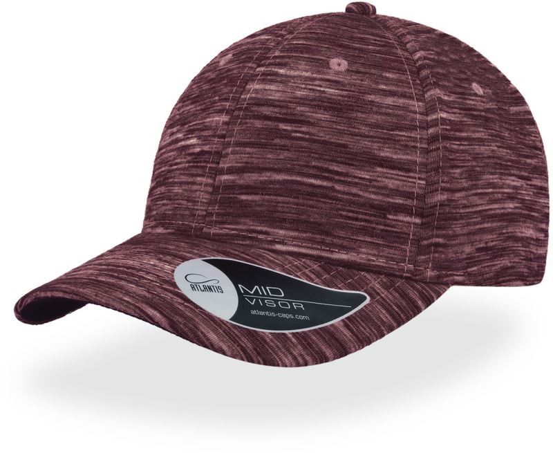 Atlantis Headwear Mash-up 6 panelová melírovaná kšiltovka 33.4000 burgundy melange