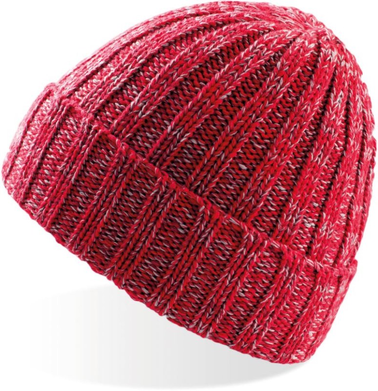 Atlantis Headwear Harlem Melírovaná pletená čepice 33.4060 red