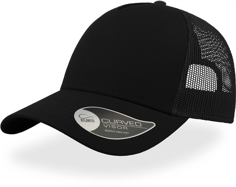 Atlantis Headwear Rapper Cotton 5 panelová Trucker kšiltovka "Rapper" 33.8020 black/black - Dámské oblečení doplňky klobouky a&nbsp;kšiltovky