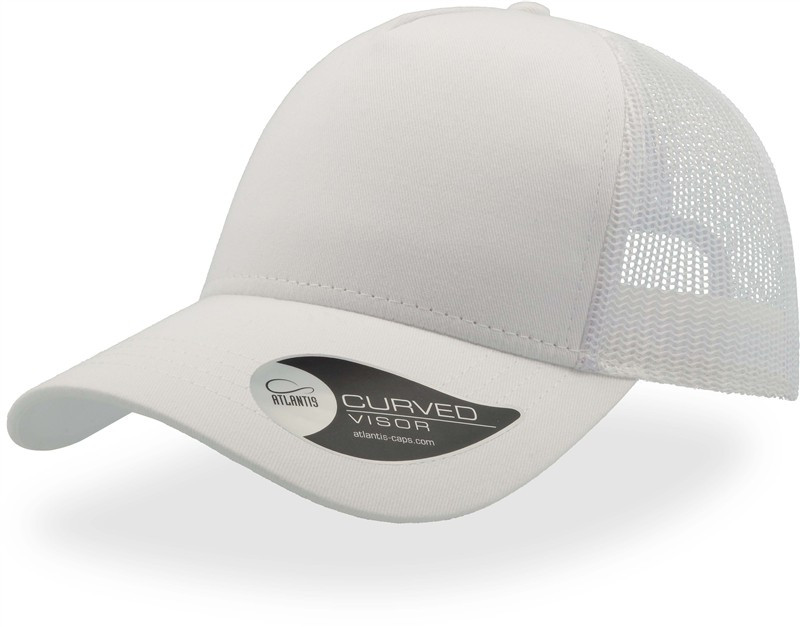 Atlantis Headwear Rapper Cotton 5 panelová Trucker kšiltovka "Rapper" 33.8020 white/white