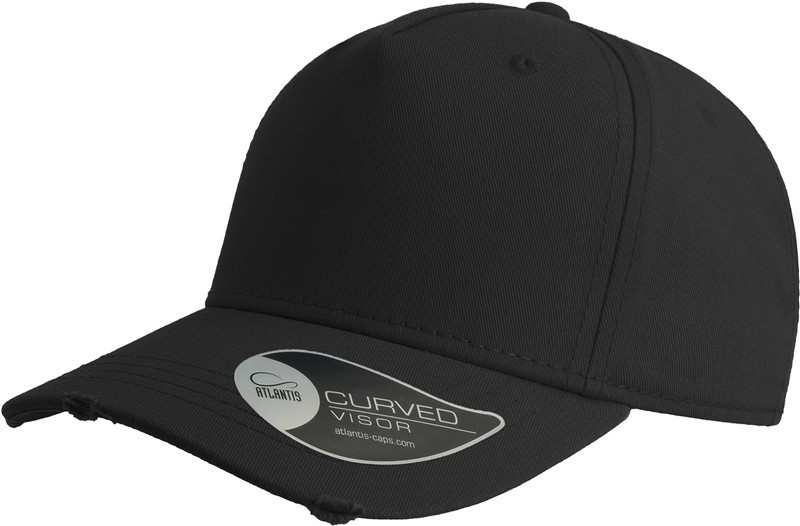 Atlantis Headwear Cargo 5 panelová kšiltovka "Cargo" 33.8030 black - Dámské oblečení doplňky klobouky a&nbsp;kšiltovky