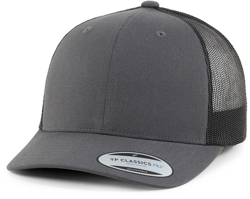 Flexfit 6606TNU 6 panelová kšiltovka "2-Tone Trucker" 55.06TU charcoal/black