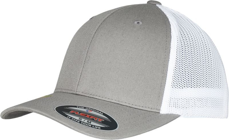 Flexfit 6511RM 6 panelová Trucker kšiltovka "Recycled" 55.11RM grey/white