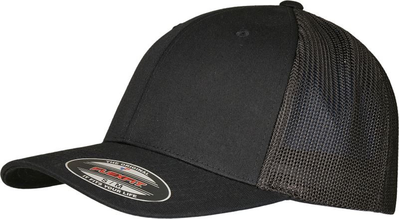 Flexfit 6511RM 6 panelová Trucker kšiltovka "Recycled" 55.11RM black/black