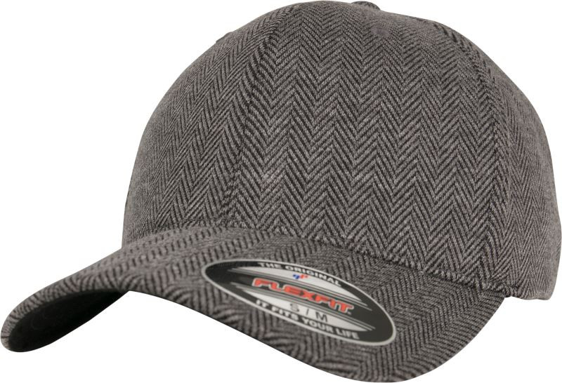 Flexfit 6277M/6277HM/6277PS 6 panelová Flexfit kšiltovka 55.277M black/heather grey - Dámské oblečení doplňky klobouky a&nbsp;kšiltovky